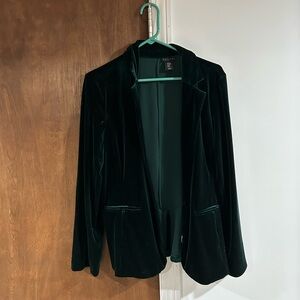 Tahari Velvet Blazer green xl
